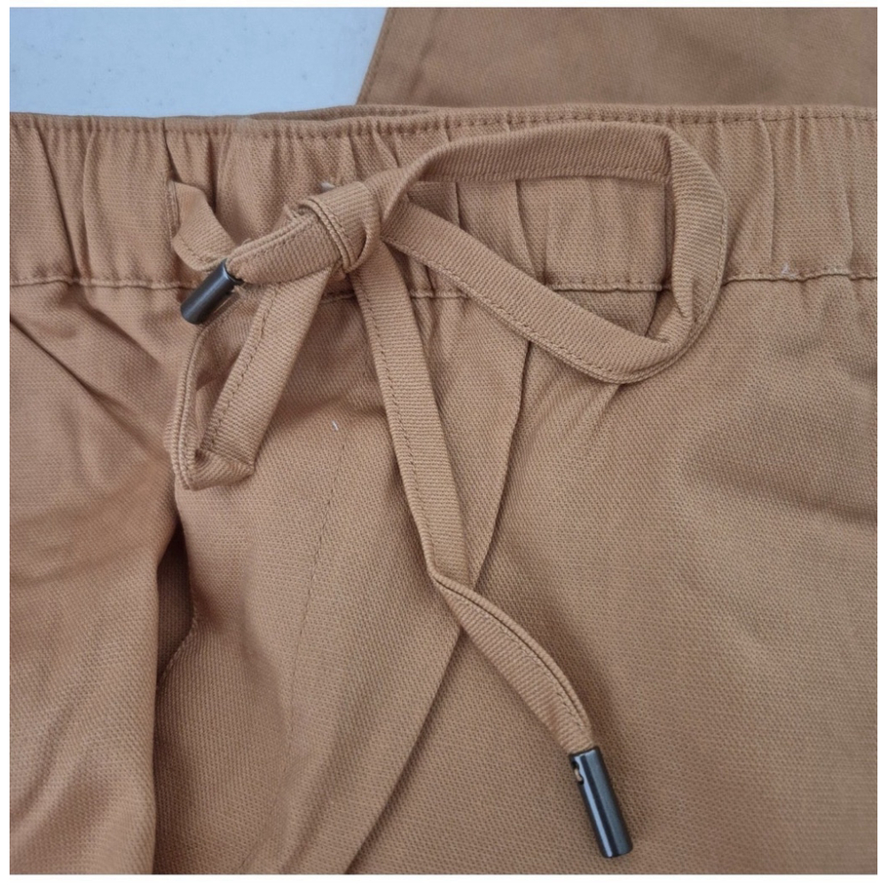 Wildfang Pants Womens 2X Pecan Essential Drawstring Elastic Waist - Picture 4 of 9